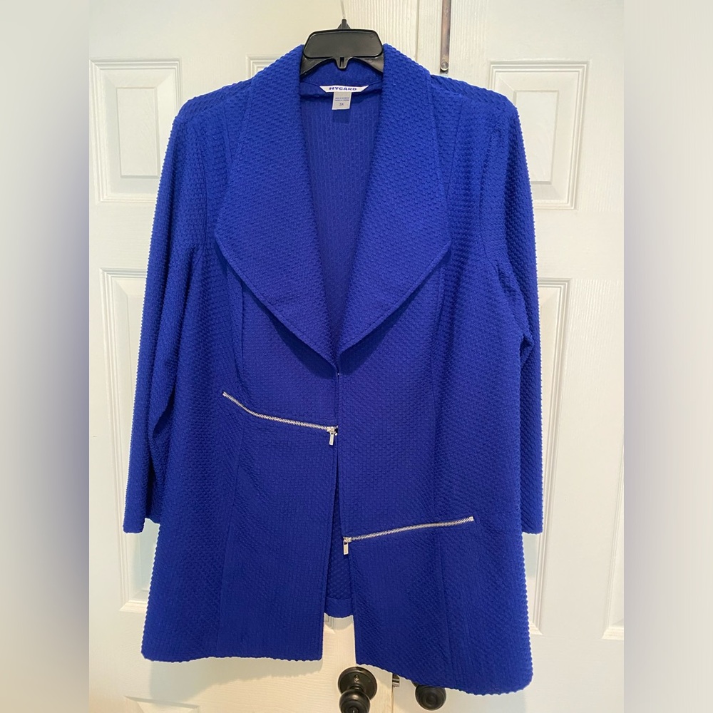 Peter Nygard Royal Blue Jacket with Doinle Zip Design